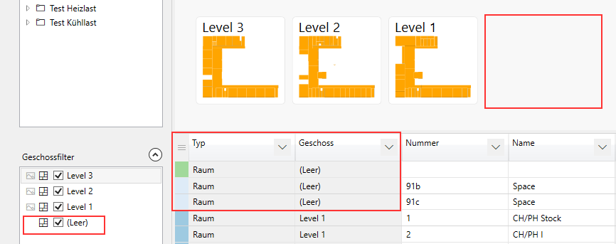 Geschoss (leer)